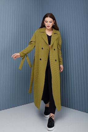 ترنچکت زرد زنانه پنبه ای SahraAfra - کد 766668737