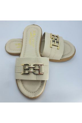 دمپائی بژ زنانه پاشنه تخت NewOneMall - کد 820927040