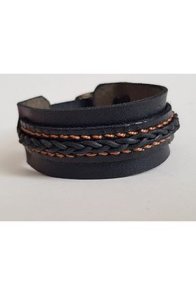دستبند جواهر مشکی زنانه چرم aysefe - کد 820764521