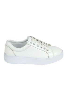 کفش کژوال سفید مردانه چرم طبیعی پاشنه کوتاه ( 4 - 1 cm ) پاشنه نازک کد 820908523