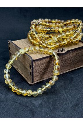دستبند جواهر قهوه ای زنانه سنگ طبیعی KEHRİBAREVİ EREĞLİ - کد 772326944