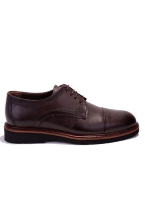 کفش کژوال قهوه ای مردانه چرم طبیعی پاشنه کوتاه ( 4 - 1 cm ) پاشنه ساده کد 821160352