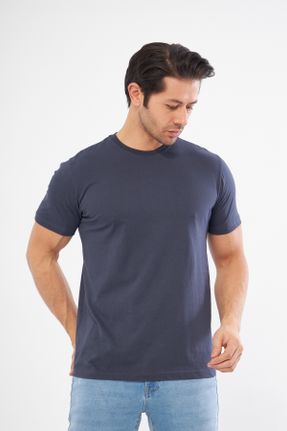 تی شرت مشکی مردانه ریلکس یقه گرد کد 821350696