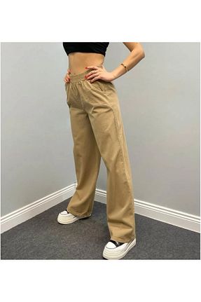 شلوار بژ زنانه پارچه MİNEL ALA MODA - کد 821038468