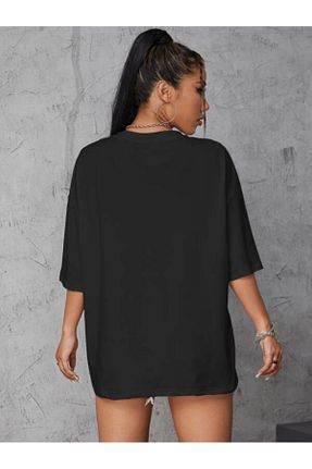 تیشرت مشکی زنانه اورسایز LAND MODA - کد 821223359