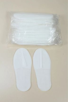 دمپائی سفید زنانه پلی استر پاشنه ساده پاشنه کوتاه ( 4 - 1 cm ) کد 821251918