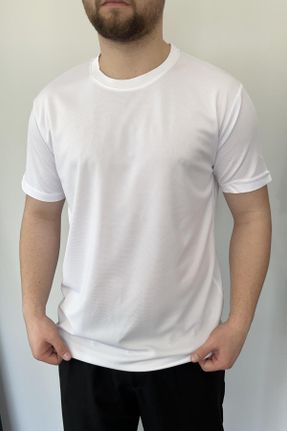 تی شرت سفید مردانه اسلیم فیت تکی کد 821361187
