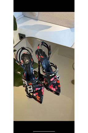 صندل مشکی زنانه پاشنه نازک YAHO SHOES - کد 821429957