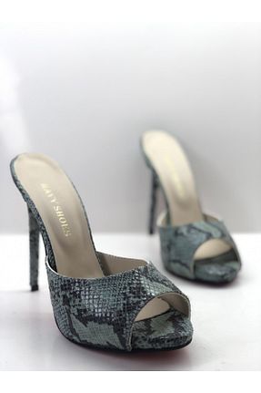 دمپائی آبی زنانه چرم مصنوعی HAYYSHOES - کد 112548607