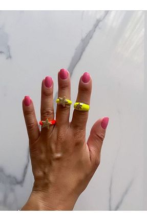انگشتر استیل (فولاد) زرد زنانه استیل (فولاد) Miyu Accessories - کد 113002642
