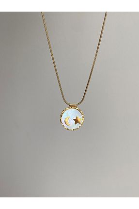 گردنبند استیل ( فولاد ) طلائی زنانه استیل (فولاد) Owentis - کد 712458016