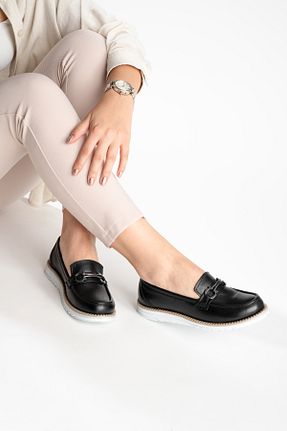 کفش لوفر مشکی زنانه چرم خالص Cabra Blanca - کد 821408468