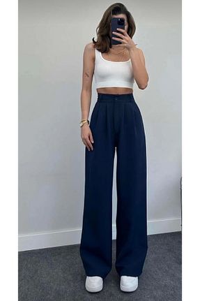 شلوار پارچه ای رنگی زنانه فاق بلند Nokta Moda - کد 817921617