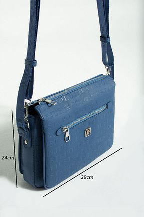 کیف پستچی آبی زنانه چرم مصنوعی Just Polo - کد 821511808