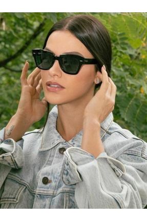 عینک آفتابی مشکی زنانه 49 UV400 مات کد 456951758