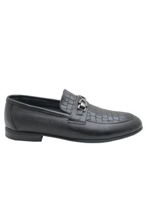 کفش لوفر مشکی مردانه چرم طبیعی پاشنه کوتاه ( 4 - 1 cm ) کد 821632920