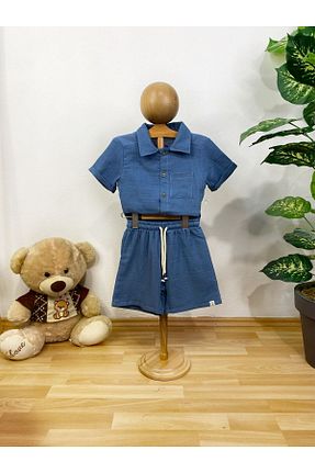 ست بالاتنه و پائین تنه سرمه ای بچه گانه بافتنی Litus Kids - کد 821669930