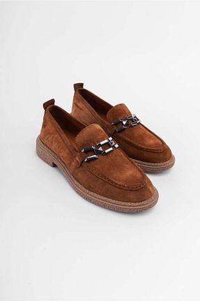 کفش لوفر قهوه ای زنانه جیر SHOEMARK - کد 815551411