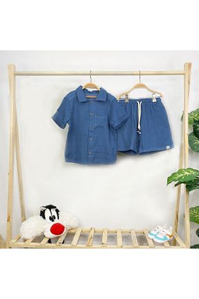 ست بالاتنه و پائین تنه سرمه ای بچه گانه بافتنی Litus Kids - کد 821669930