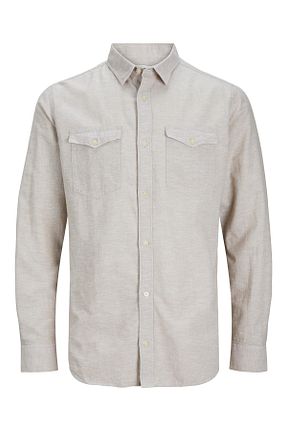 پیراهن طوسی مردانه اسلیم فیت Jack & Jones - کد 821696522