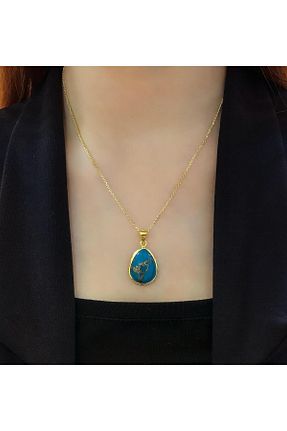 گردنبند نقره فیروزه ای زنانه 925 عیار Stella - کد 122937878