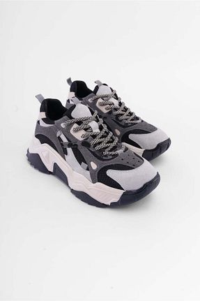 کفش اسنیکر مشکی زنانه بند دار SHOEMARK - کد 762232630