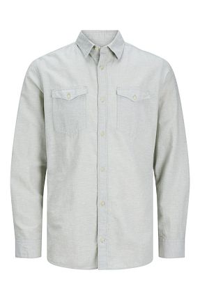 پیراهن طوسی مردانه اسلیم فیت Jack & Jones - کد 821850214