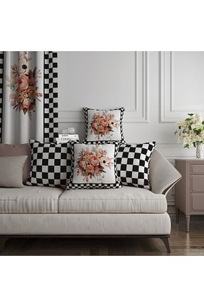 کوسن و روکش کوسن مشکی پنبه ای lamoonhome - کد 817884183
