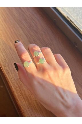 انگشتر جواهر زنانه روکش نقره کد 820179809