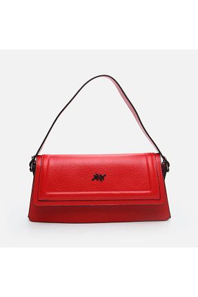 کیف دوشی قرمز زنانه چرم خالص Hotiç - کد 822025591