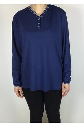 بلوز حجاب آبی زنانه ویسکون ECE GİYİM - کد 821733367