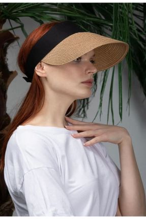 کلاه قهوه ای زنانه حصیری کد 681122659