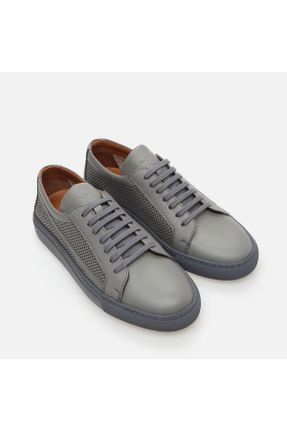 کفش کژوال طوسی مردانه چرم طبیعی پاشنه کوتاه ( 4 - 1 cm ) پاشنه ساده کد 822025563
