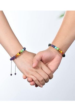 دستبند جواهر رنگی زنانه سنگ طبیعی NBS Beautiful Naturel Stones - کد 822028691