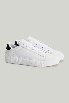 کفش اسنیکر طلائی مردانه چرم اصل Tommy Hilfiger - کد 759545118