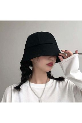 کلاه مشکی زنانه پنبه ای Toum - کد 822060225