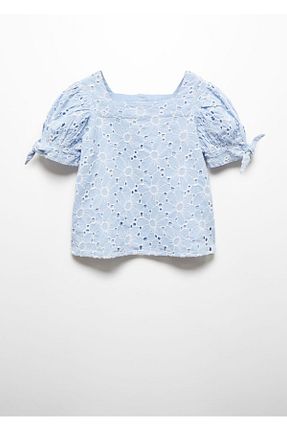 بلوز آبی بچه گانه طرح دار MANGO Kids - کد 822182777