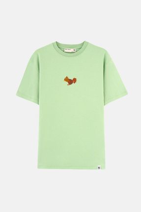 تی شرت سبز زنانه رگولار کد 822366447