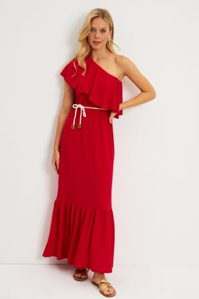لباس قرمز زنانه بافت رگولار کد 819823298