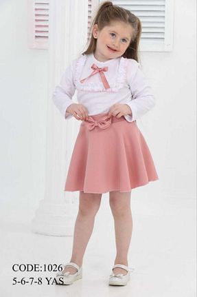 ست بالاتنه و پائین تنه صورتی بچه گانه بافتنی tanmodam - کد 822084288