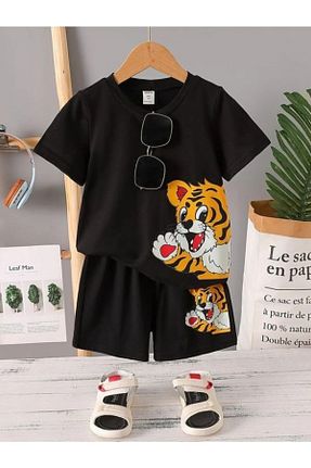ست بالاتنه و پائین تنه مشکی بچه گانه بافتنی FORTITTUDO - کد 822043986