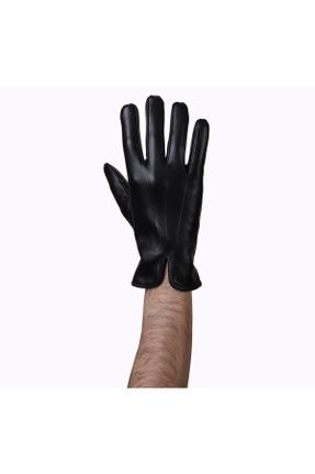 دستکش مشکی مردانه چرم طبیعی کد 822135823