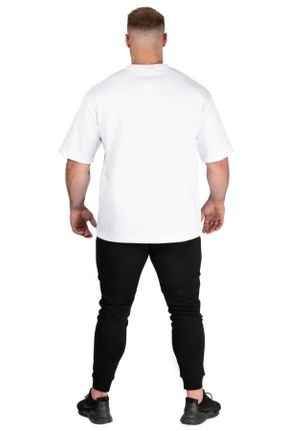 تی شرت سفید زنانه اورسایز پنبه - پلی استر کد 822074764