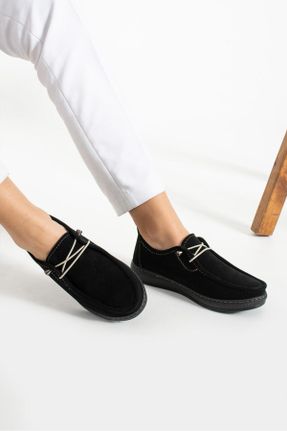 کفش کژوال مشکی زنانه چرم مصنوعی پاشنه کوتاه ( 4 - 1 cm ) پاشنه پر کد 822076085