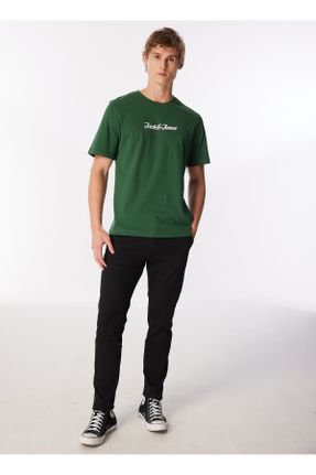 تی شرت سبز مردانه رگولار یقه گرد تکی کد 822091670