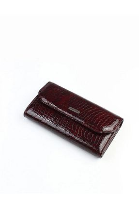 کیف پول زرشکی زنانه ابعاد کوچک Aka Deri - کد 822125794