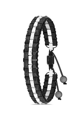 دستبند جواهر مشکی مردانه سنگ طبیعی cheetah quality - کد 719696496