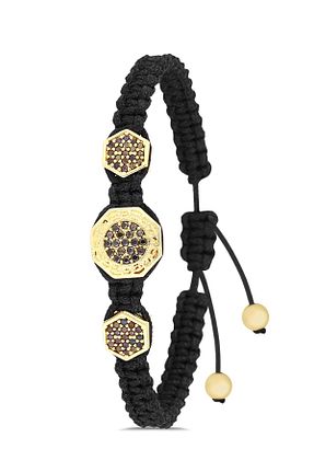 دستبند جواهر طلائی مردانه سنگ طبیعی cheetah quality - کد 719686802