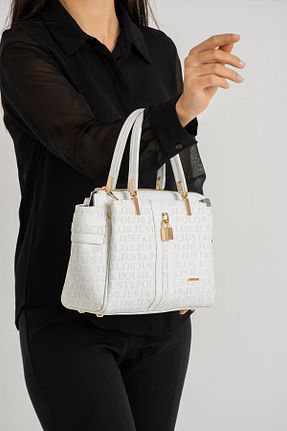 کیف دوشی سفید زنانه چرم مصنوعی Just Polo - کد 822213304