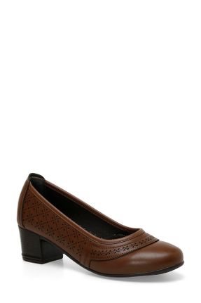 کفش پاشنه بلند کلاسیک قهوه ای زنانه پاشنه ضخیم پاشنه متوسط ( 5 - 9 cm ) کد 822233399